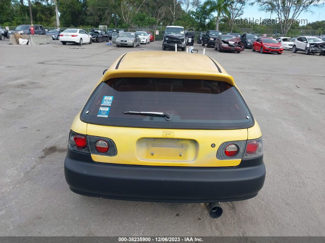 1993 Honda Civic Dx Yellow vin: 2HGEH2365PH515917