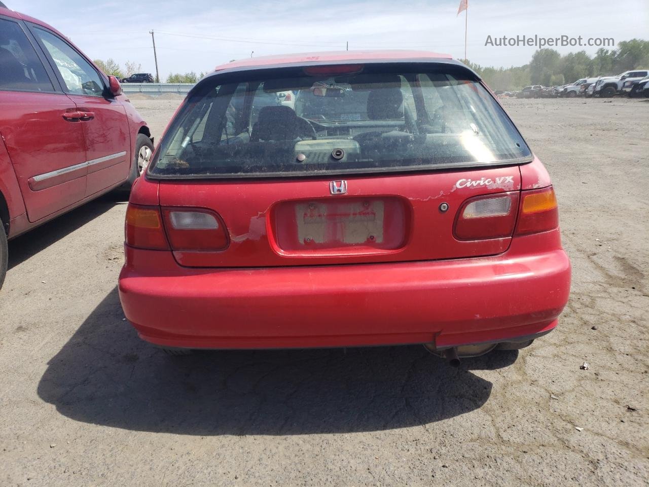 1993 Honda Civic Vx Красный vin: 2HGEH2370PH535453