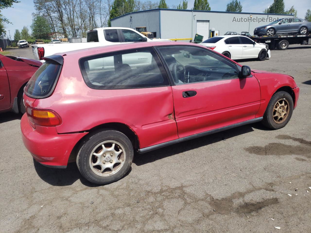 1993 Honda Civic Vx Red vin: 2HGEH2370PH535453