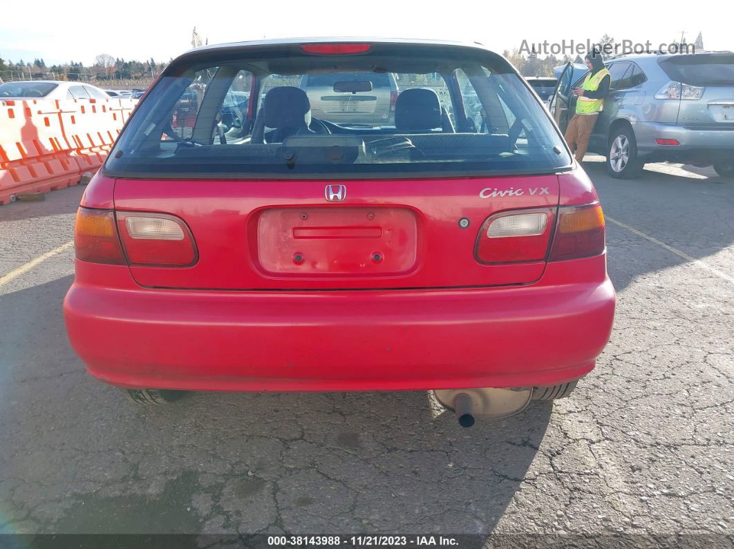 1995 Honda Civic Vx Red vin: 2HGEH2371SH500607