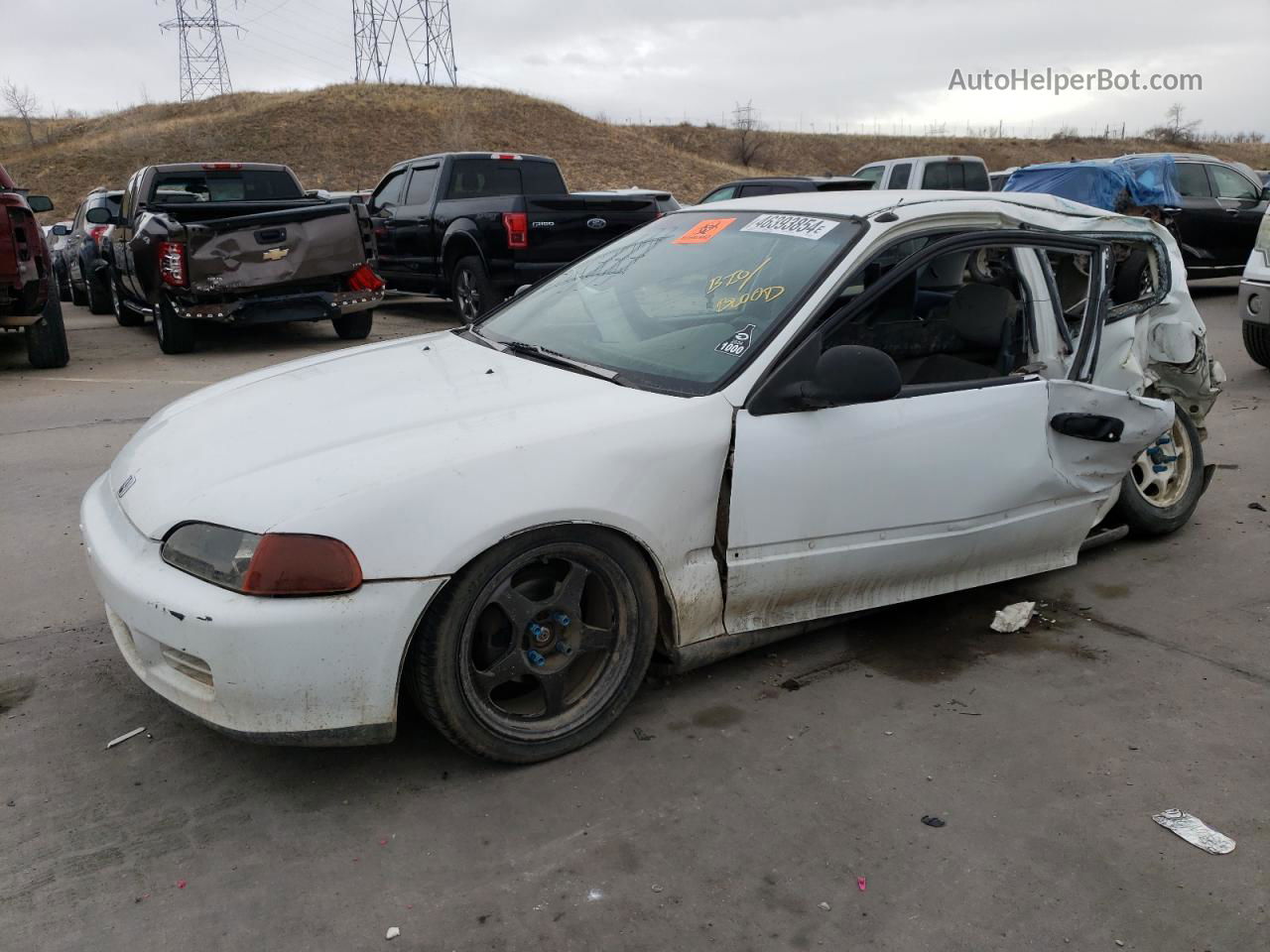 1993 Honda Civic Vx White vin: 2HGEH2372PH542761