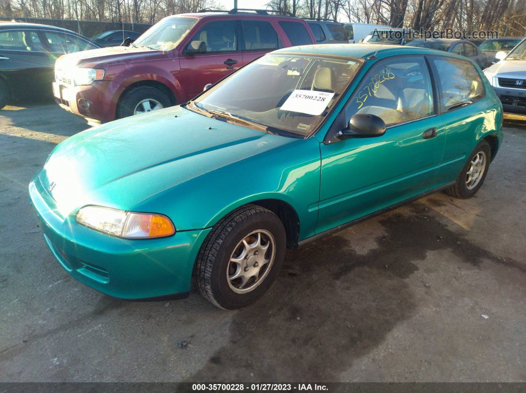 1994 Honda Civic Vx Green vin: 2HGEH2377RH524548