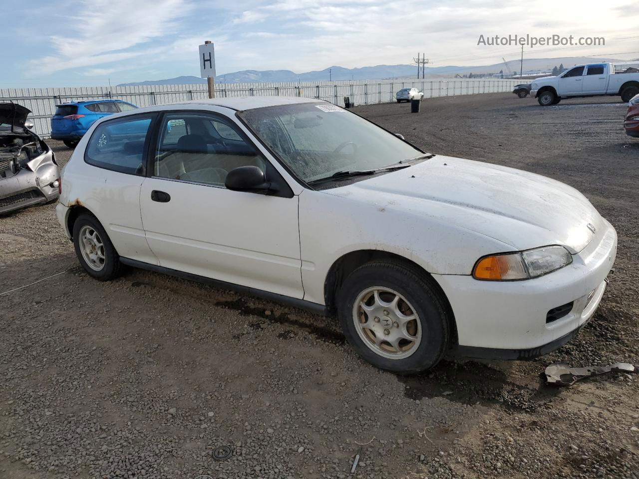 1993 Honda Civic Vx White vin: 2HGEH2379PH543471