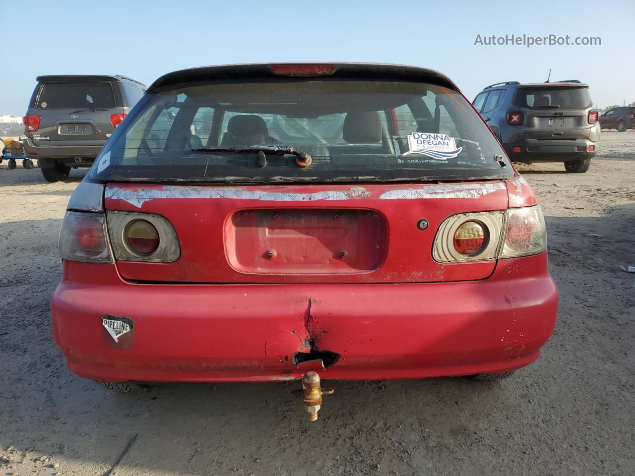 1994 Honda Civic Vx Red vin: 2HGEH237XRH524611