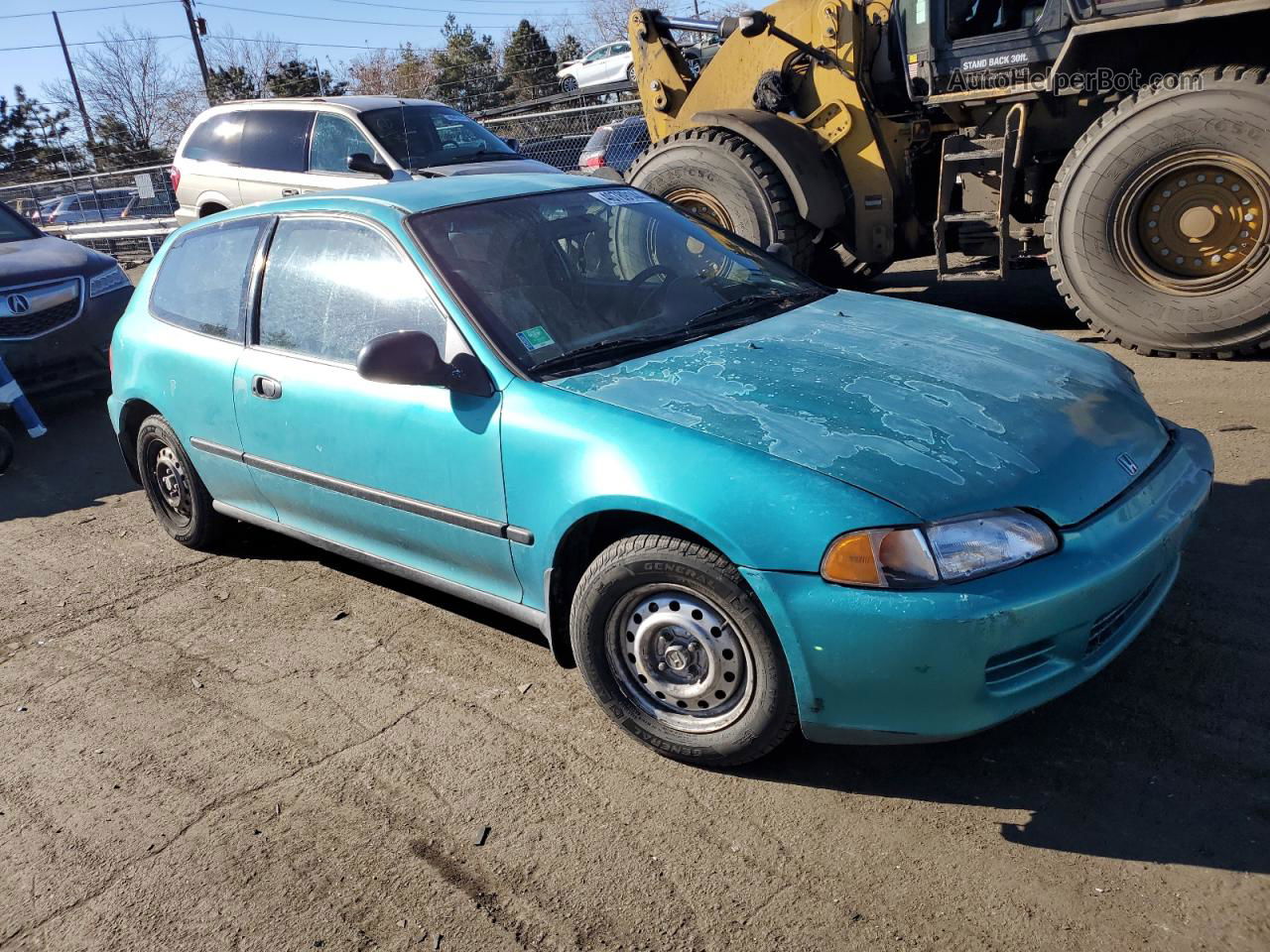 1994 Honda Civic Dx Green vin: 2HGEH2460RH523358