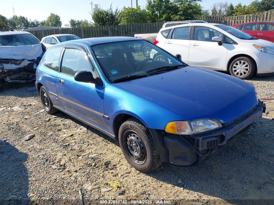 1993 Honda Civic Dx Blue vin: 2HGEH2461PH516934