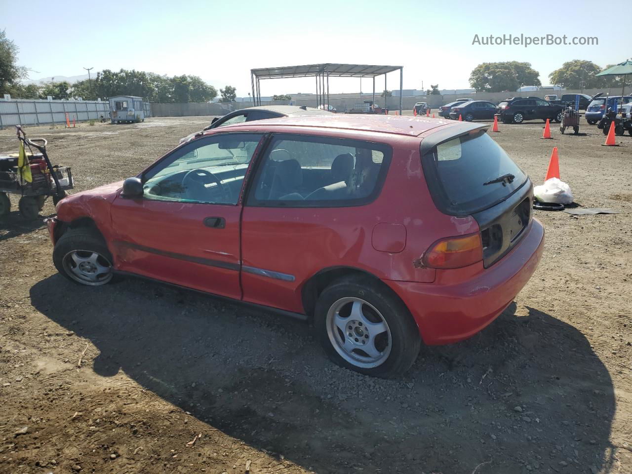 1993 Honda Civic Dx Red vin: 2HGEH2462PH535170