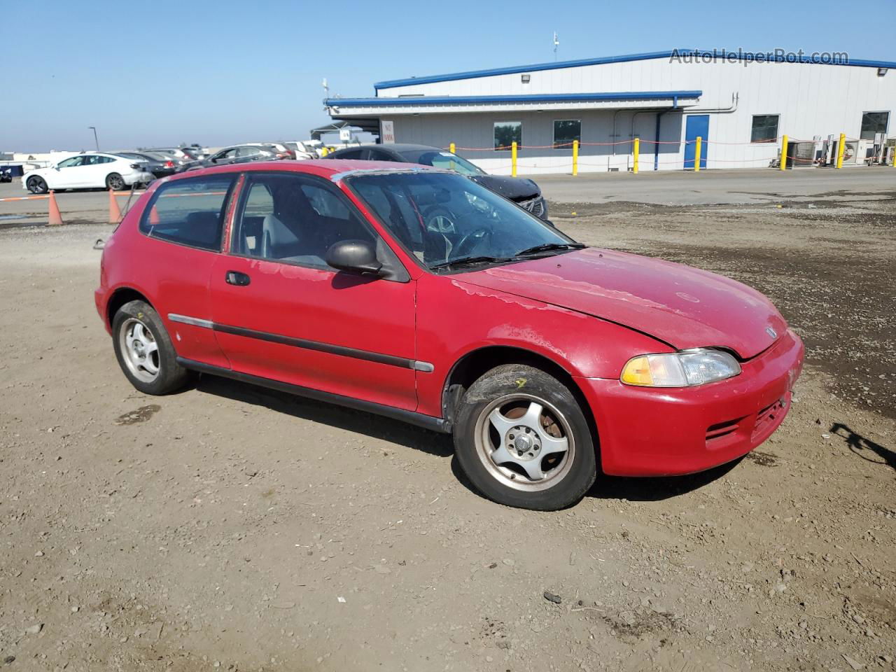 1993 Honda Civic Dx Red vin: 2HGEH2462PH535170