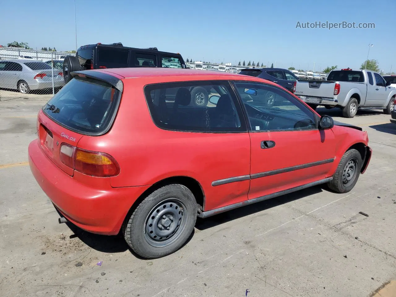 1995 Honda Civic Dx Red vin: 2HGEH2463SH518242