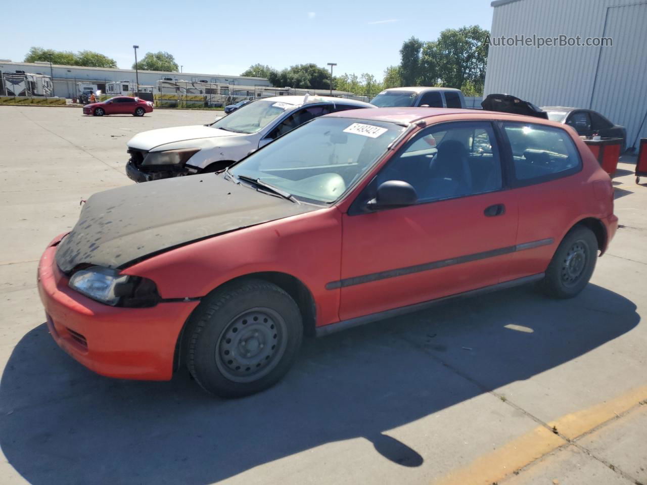 1995 Honda Civic Dx Red vin: 2HGEH2463SH518242