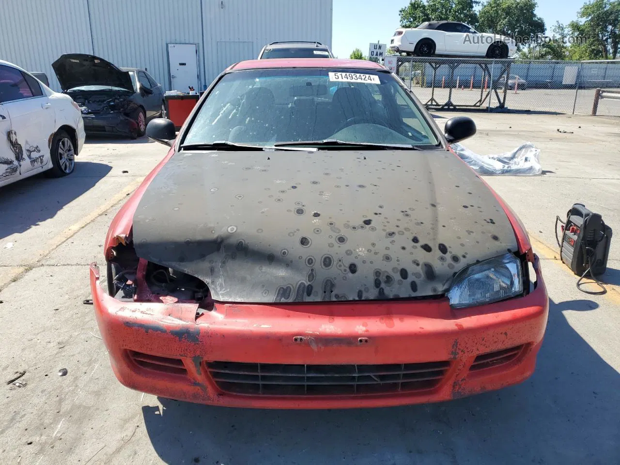 1995 Honda Civic Dx Red vin: 2HGEH2463SH518242