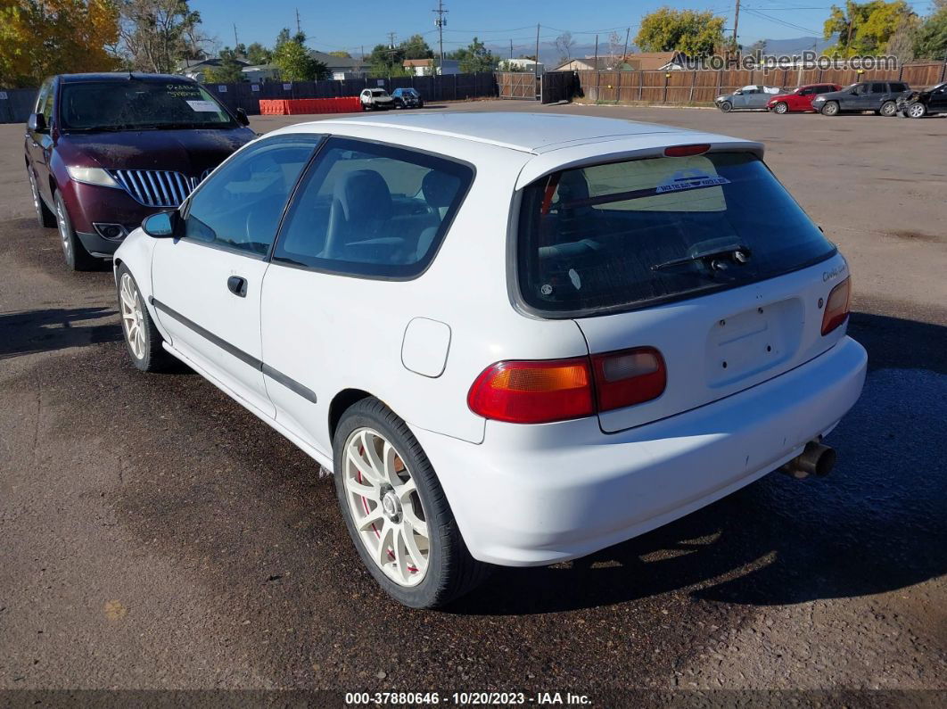 1995 Honda Civic Dx White vin: 2HGEH2466SH519174