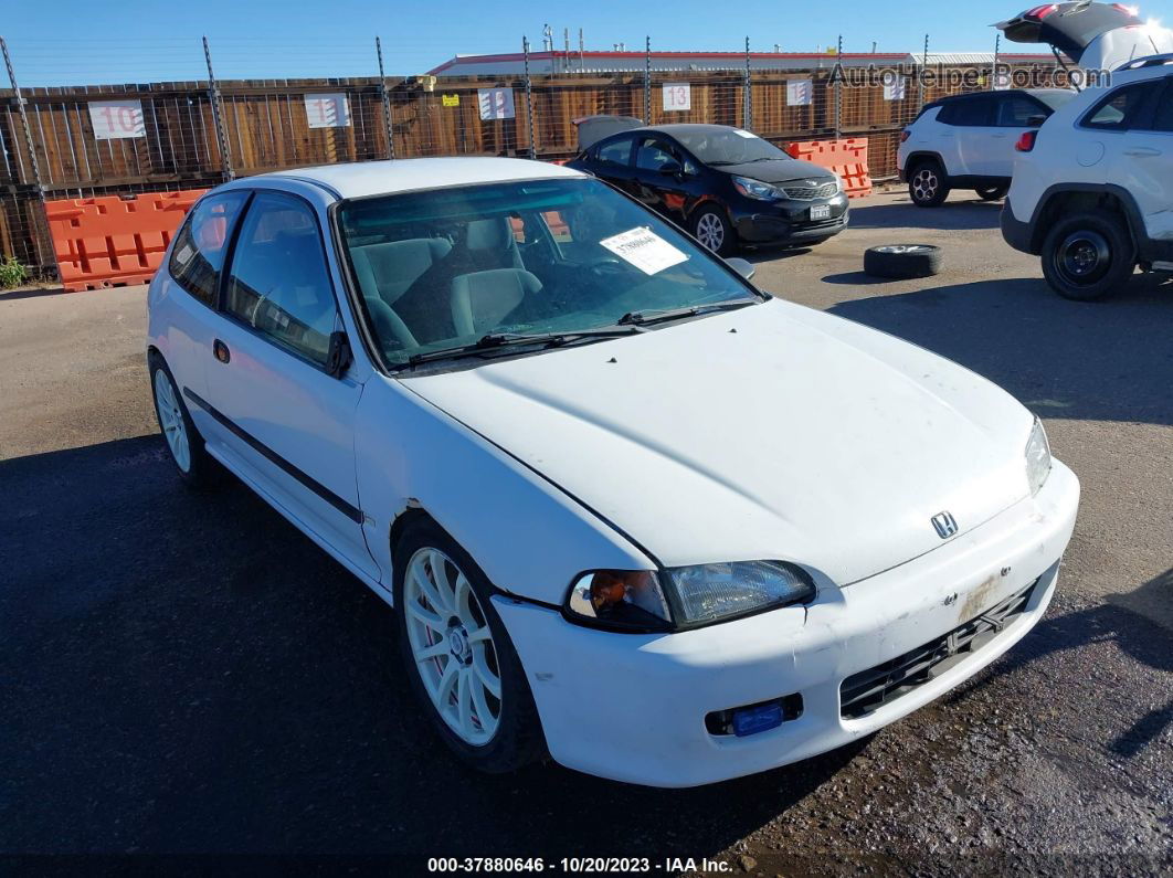 1995 Honda Civic Dx White vin: 2HGEH2466SH519174