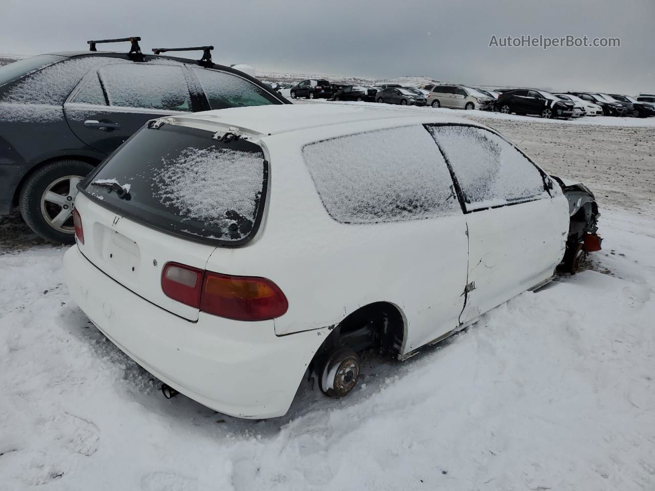 1993 Honda Civic Dx White vin: 2HGEH2467PH523256