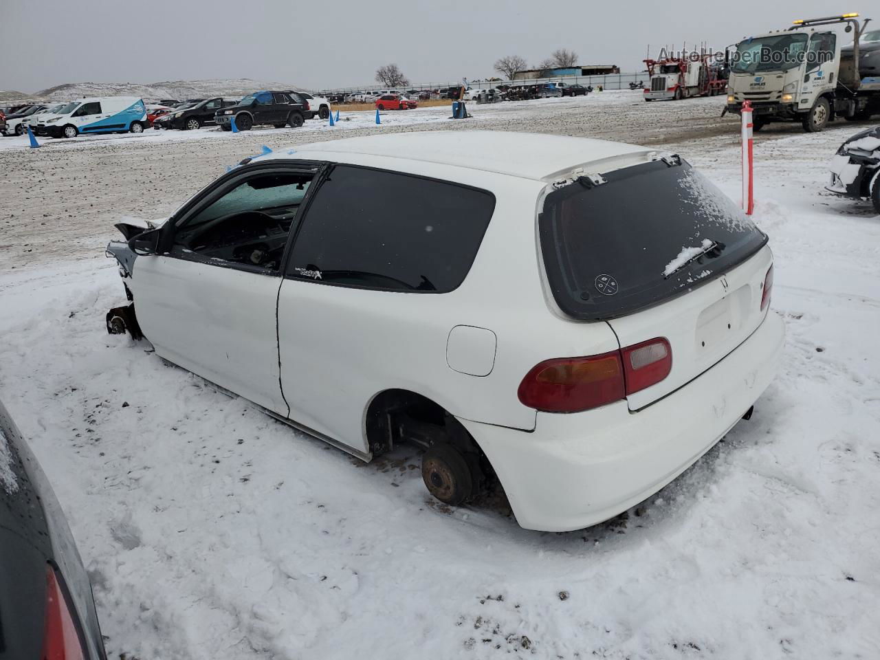 1993 Honda Civic Dx White vin: 2HGEH2467PH523256