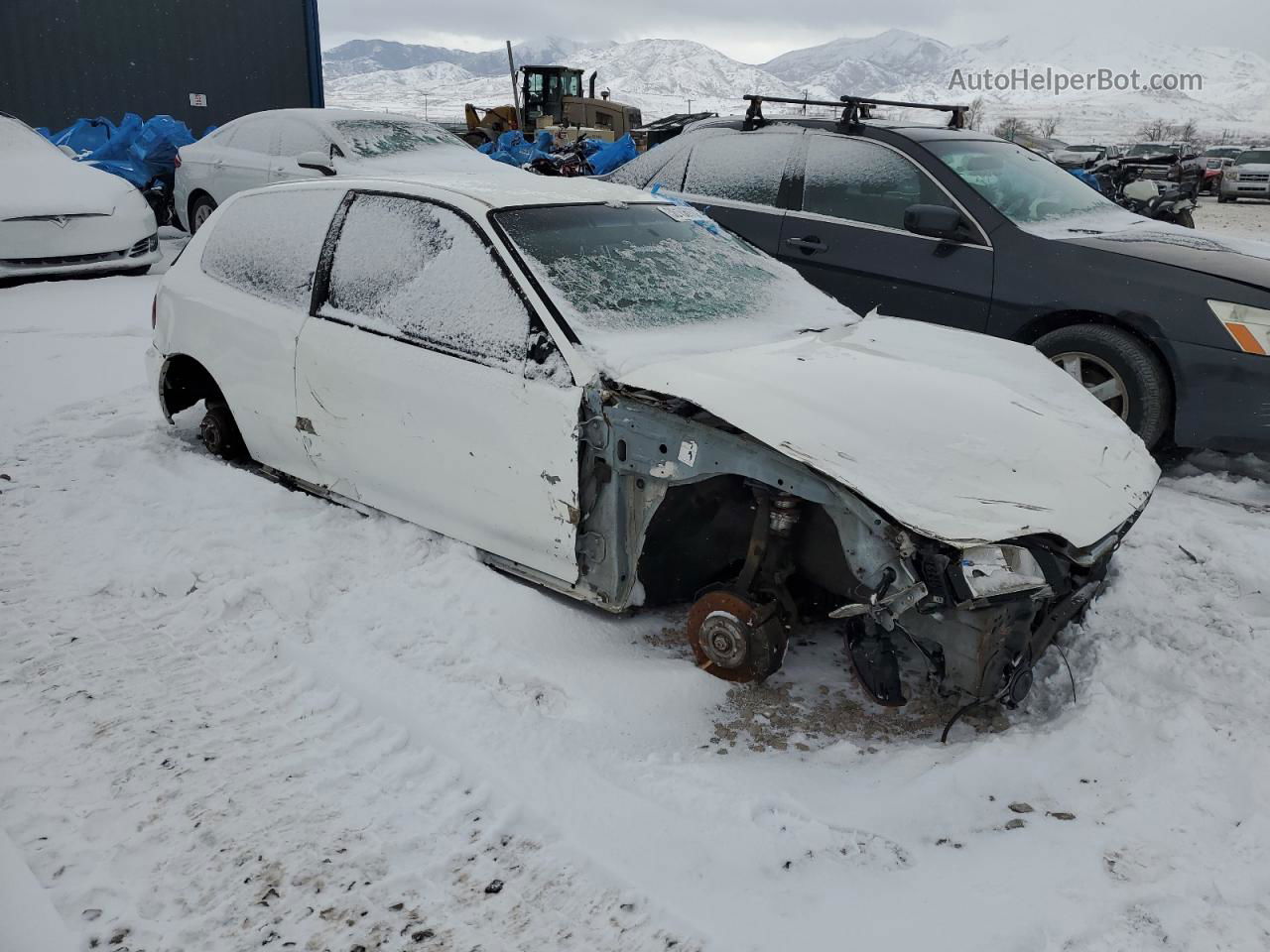 1993 Honda Civic Dx White vin: 2HGEH2467PH523256