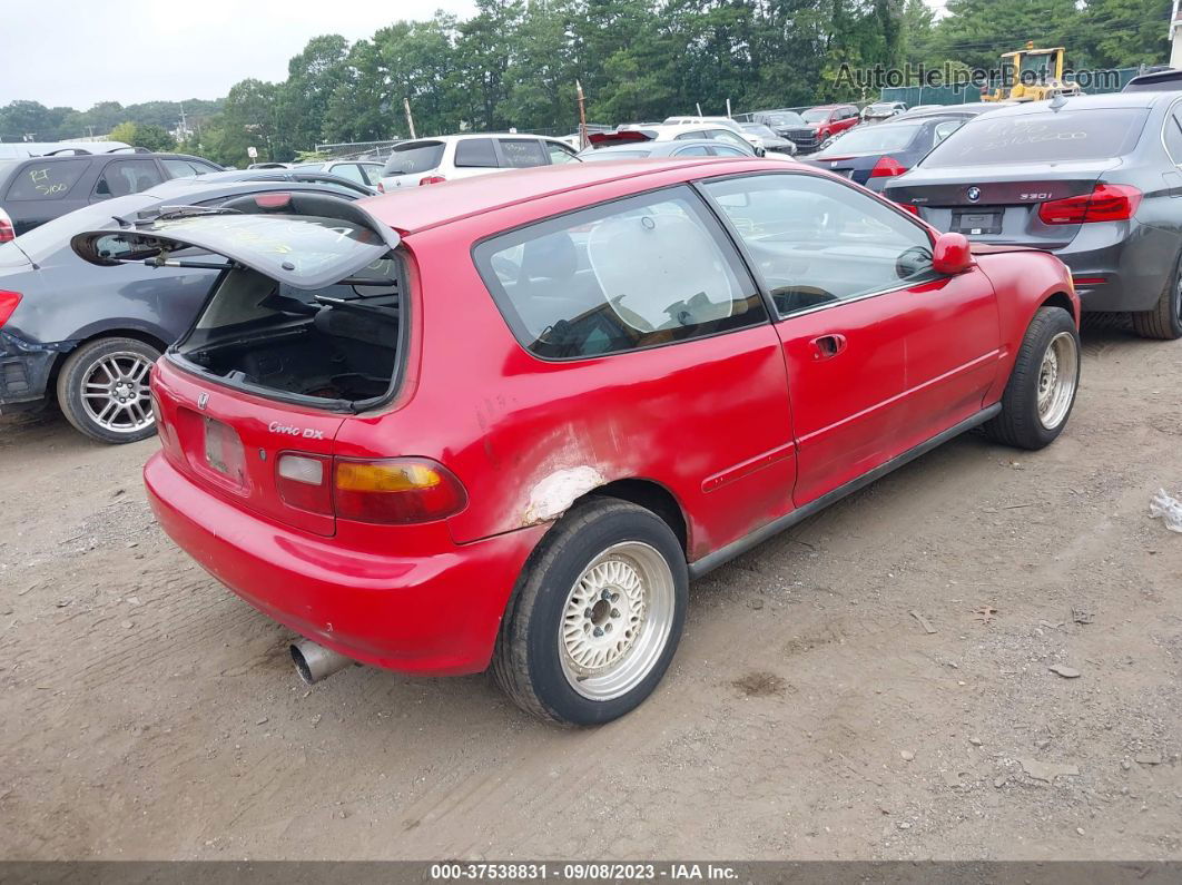 1995 Honda Civic Dx Red vin: 2HGEH2467SH523413