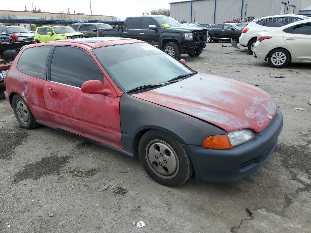 1994 Honda Civic Si Red vin: 2HGEH3380RH514961