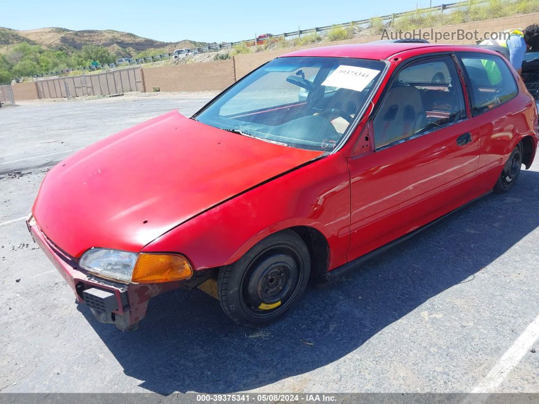 1994 Honda Civic Si Red vin: 2HGEH3383RH502299