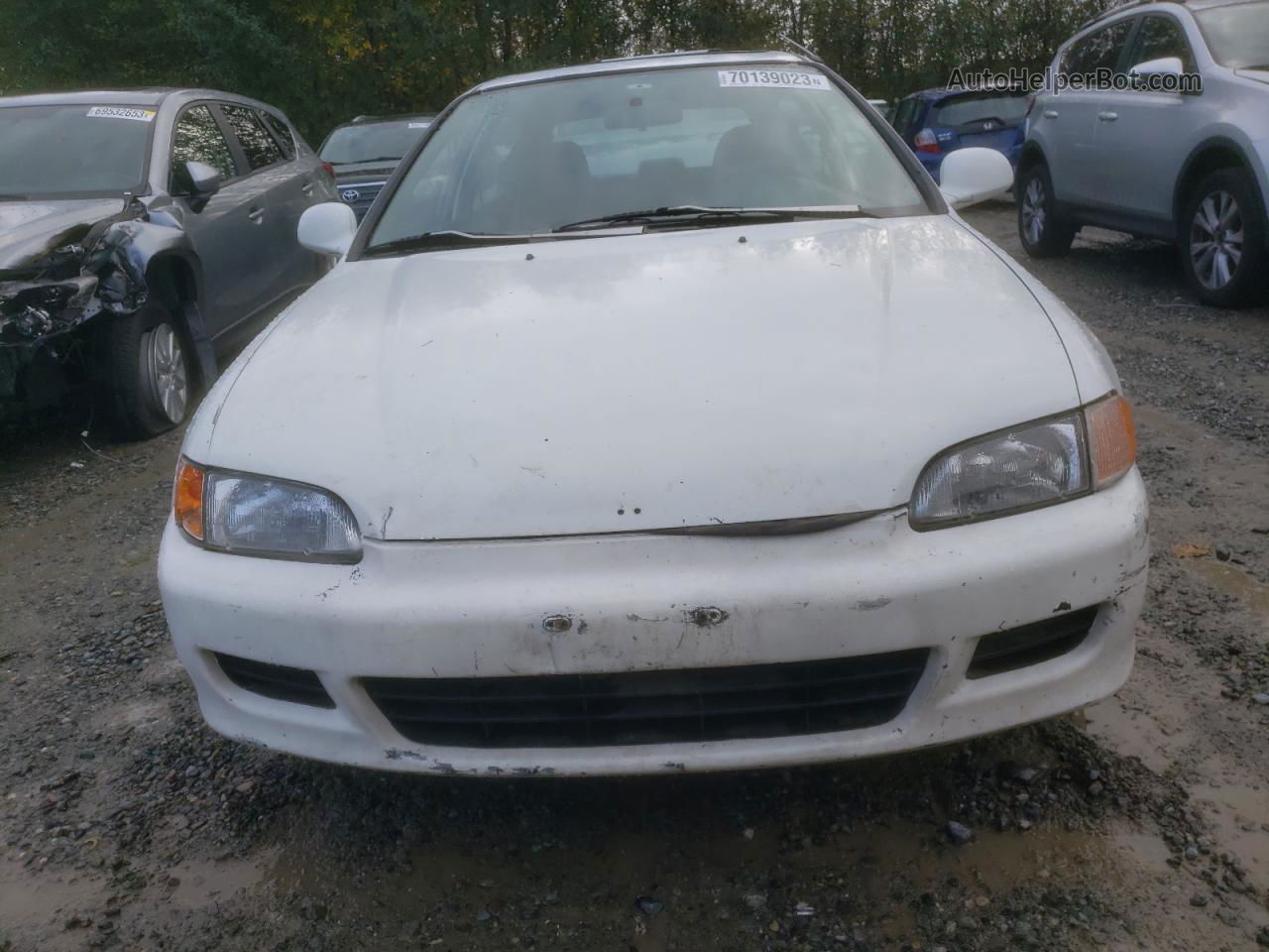 1994 Honda Civic Si White vin: 2HGEH3390RH521949