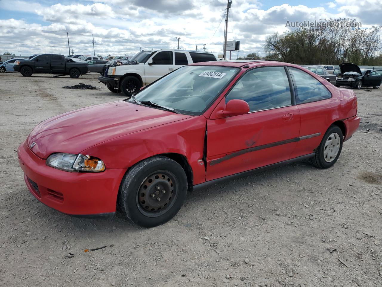 1995 Honda Civic Ex Red vin: 2HGEJ1128SH551463