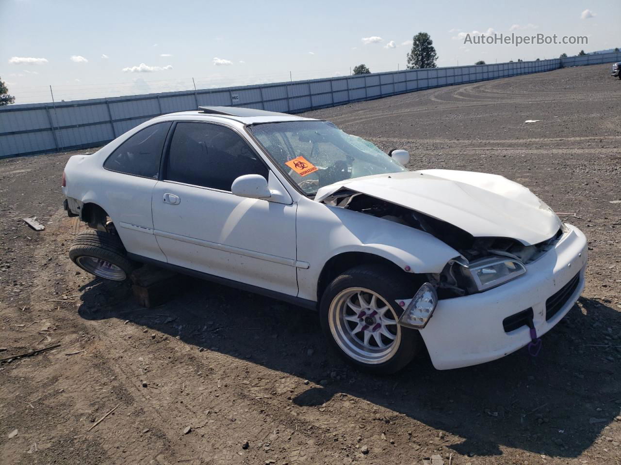 1994 Honda Civic Ex White vin: 2HGEJ1227RH538647