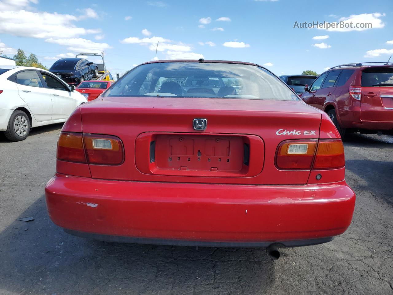 1995 Honda Civic Ex Red vin: 2HGEJ1232SH505599