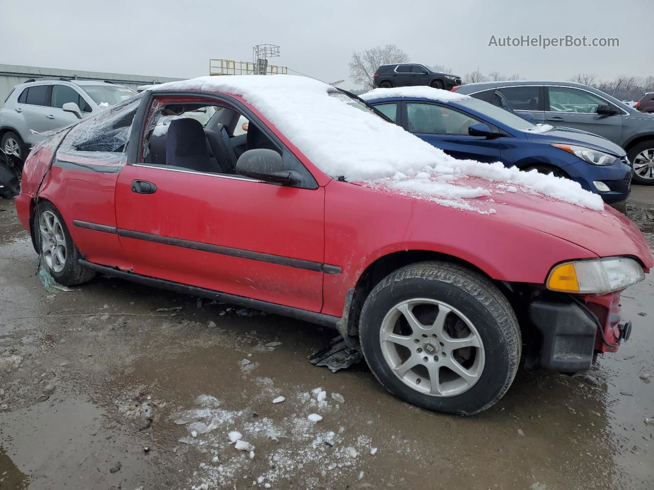 1995 Honda Civic Dx Red vin: 2HGEJ2123SH538920