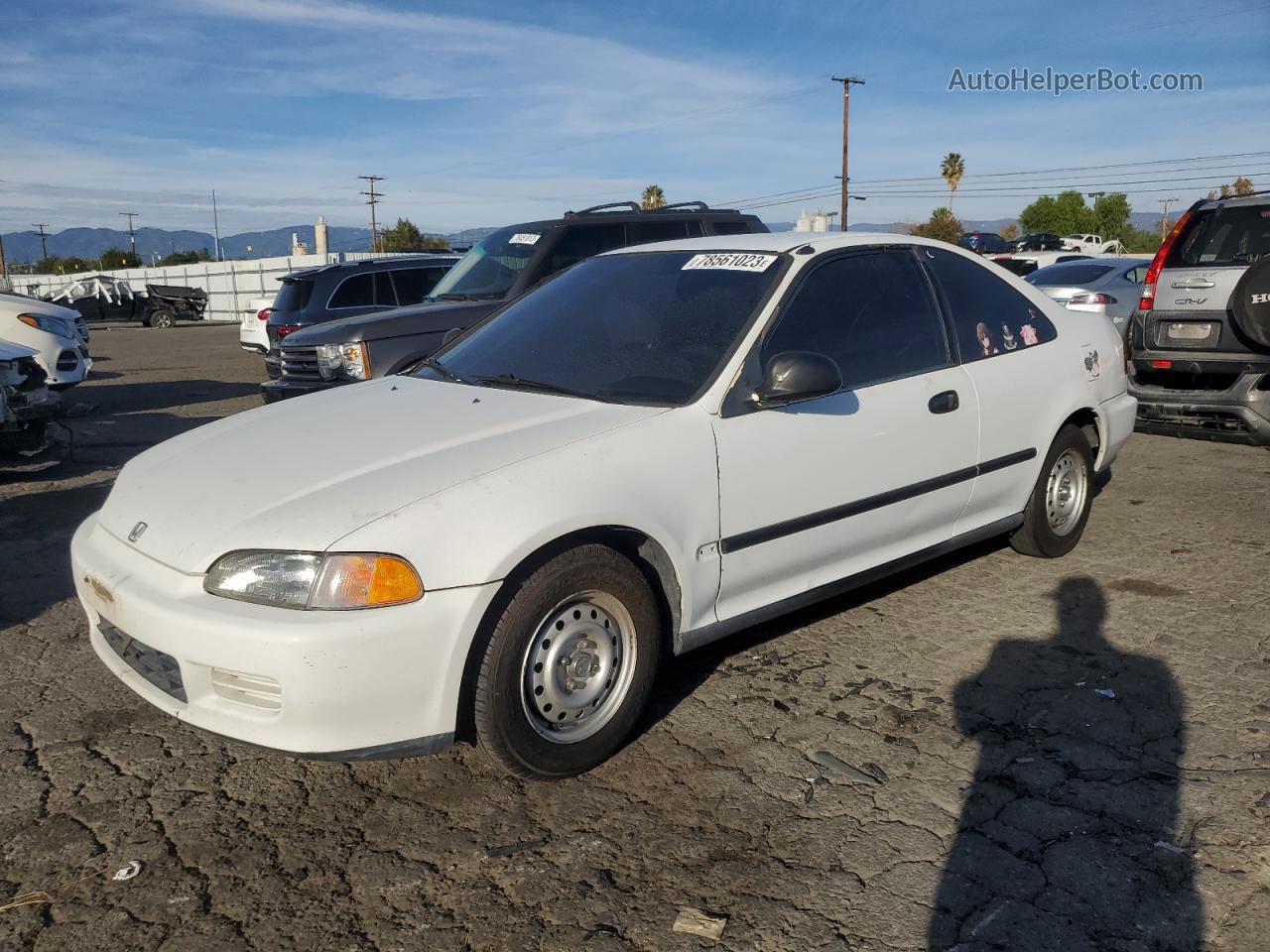 1995 Honda Civic Dx White vin: 2HGEJ2123SH553997