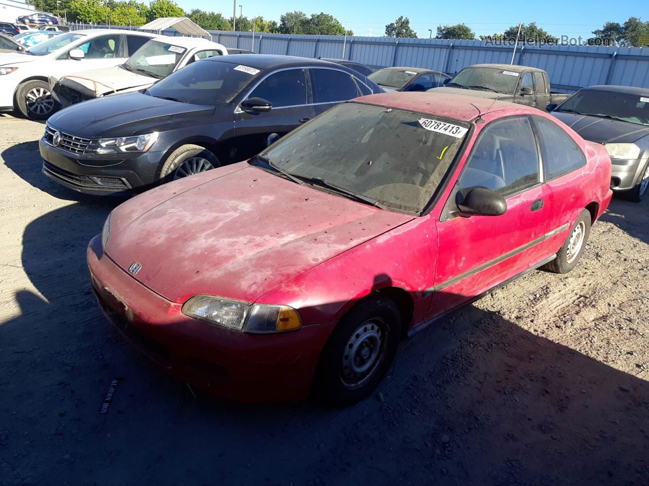 1995 Honda Civic Dx Red vin: 2HGEJ2126SH565805