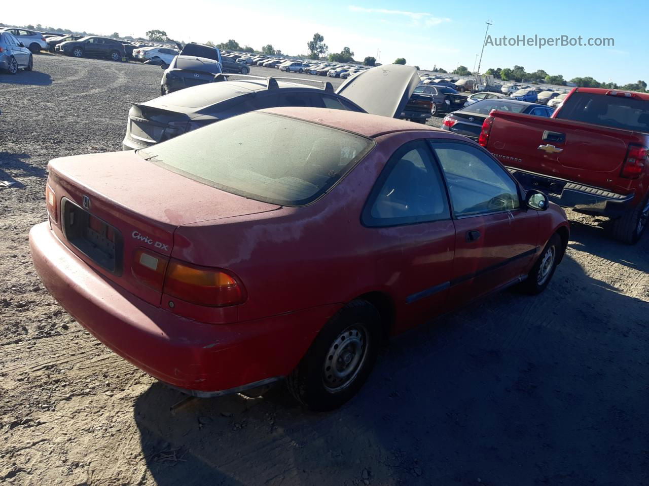 1995 Honda Civic Dx Red vin: 2HGEJ2126SH565805