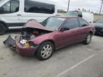 1993 Honda Civic Dx Burgundy vin: 2HGEJ214XPH517376