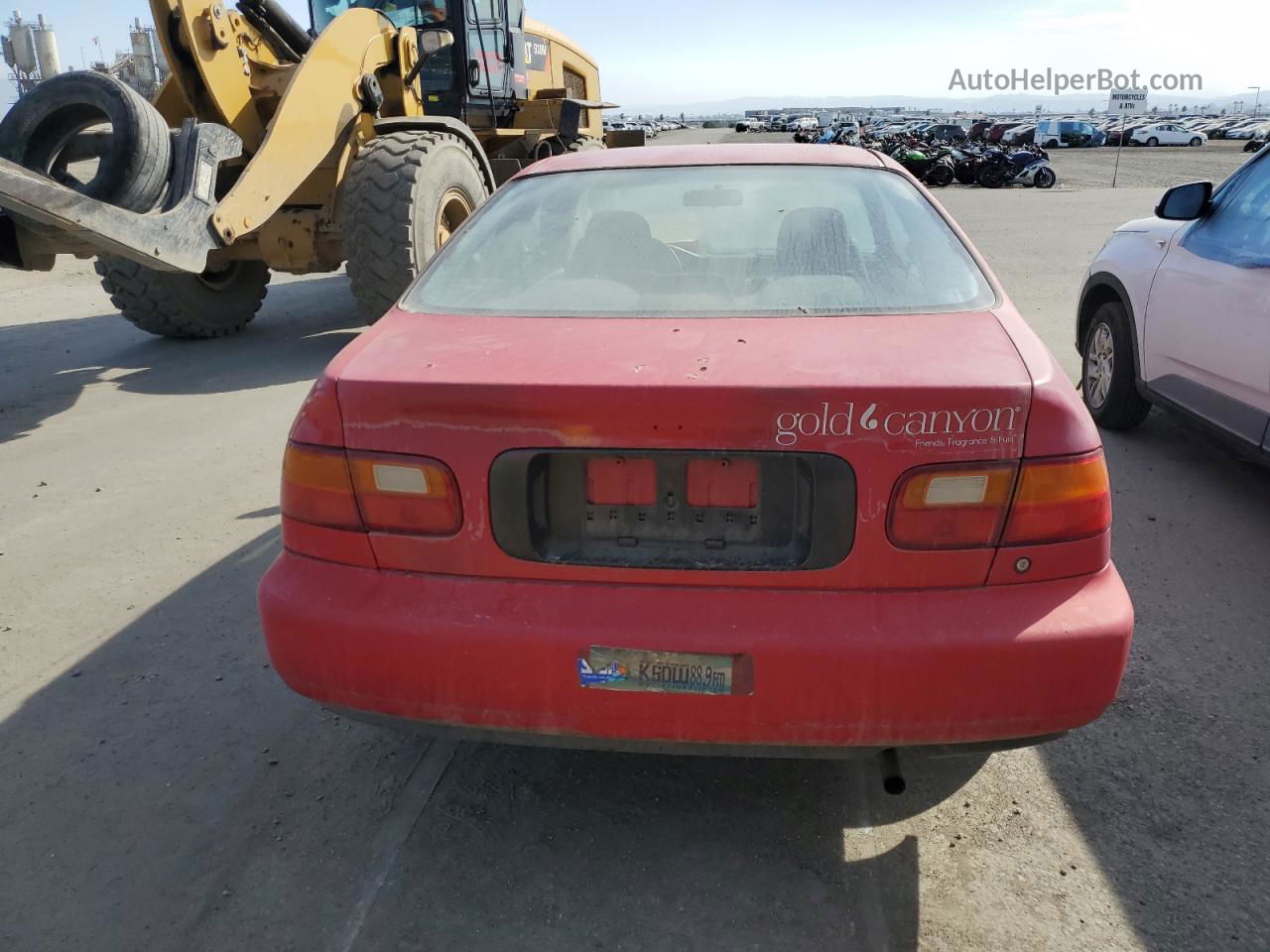 1994 Honda Civic Dx Red vin: 2HGEJ2222RH505917