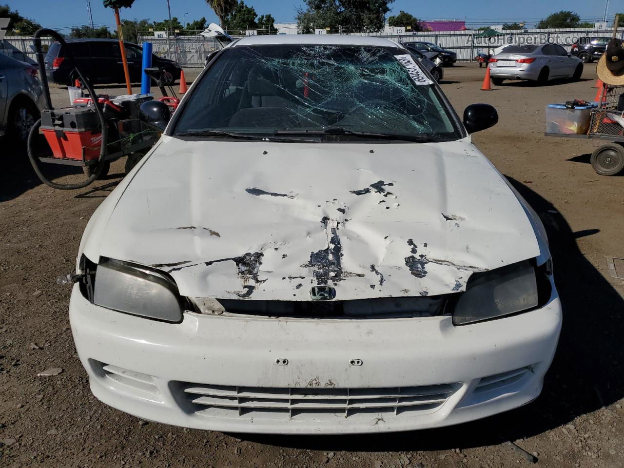 1995 Honda Civic Dx White vin: 2HGEJ2228SH557915