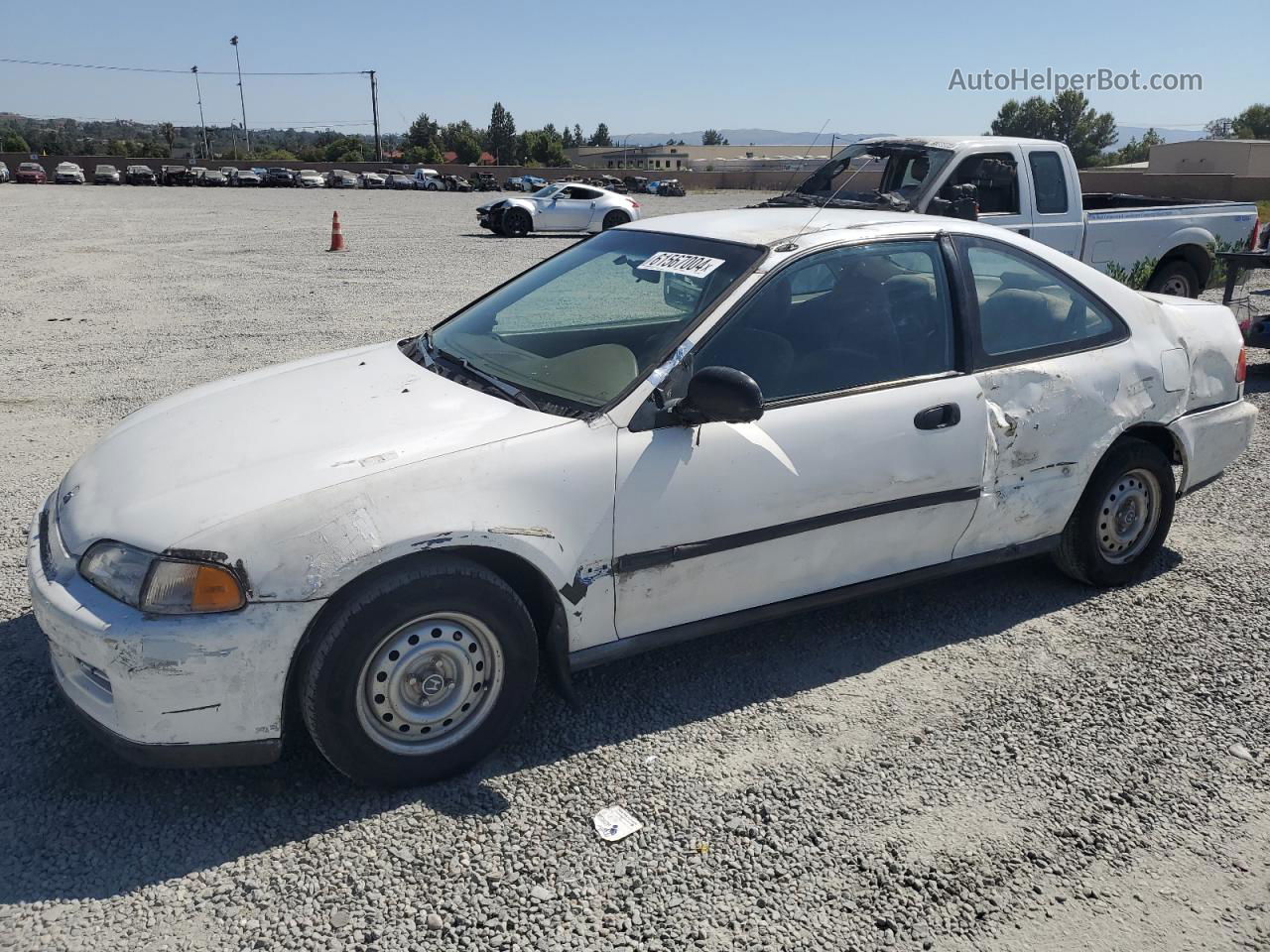 1993 Honda Civic Dx White vin: 2HGEJ2243PH513023