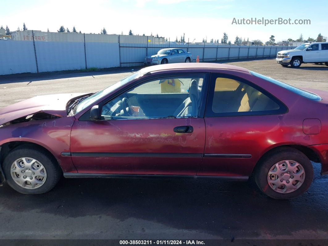 1993 Honda Civic Dx Red vin: 2HGEJ2246PH517230