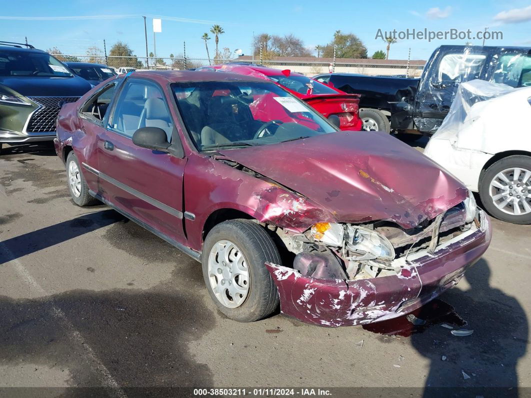 1993 Honda Civic Dx Red vin: 2HGEJ2246PH517230