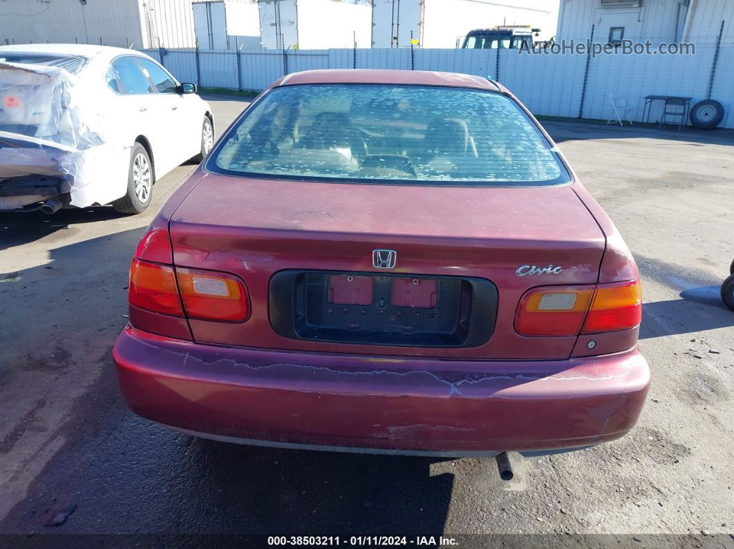 1993 Honda Civic Dx Red vin: 2HGEJ2246PH517230