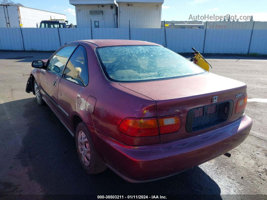 1993 Honda Civic Dx Red vin: 2HGEJ2246PH517230