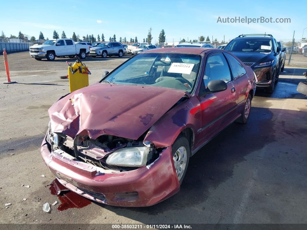 1993 Honda Civic Dx Red vin: 2HGEJ2246PH517230