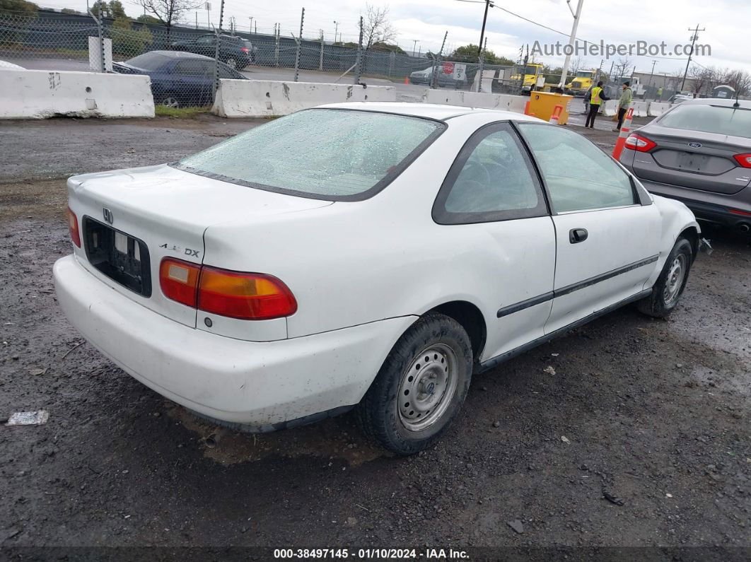 1993 Honda Civic Dx White vin: 2HGEJ224XPH520230