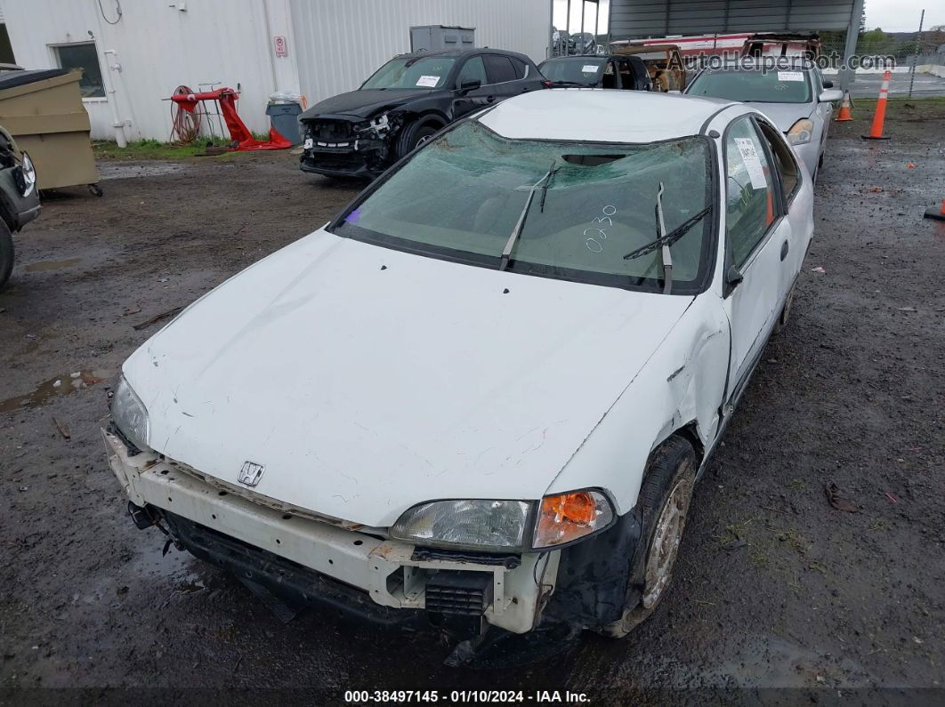 1993 Honda Civic Dx White vin: 2HGEJ224XPH520230