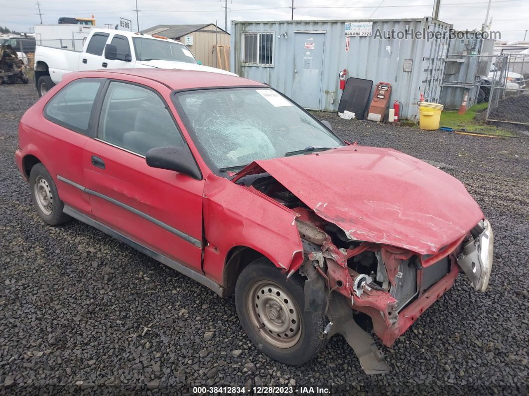 1996 Honda Civic Dx Red vin: 2HGEJ6342TH114734