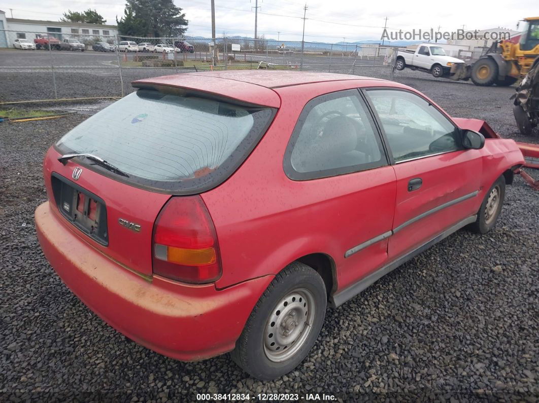 1996 Honda Civic Dx Red vin: 2HGEJ6342TH114734