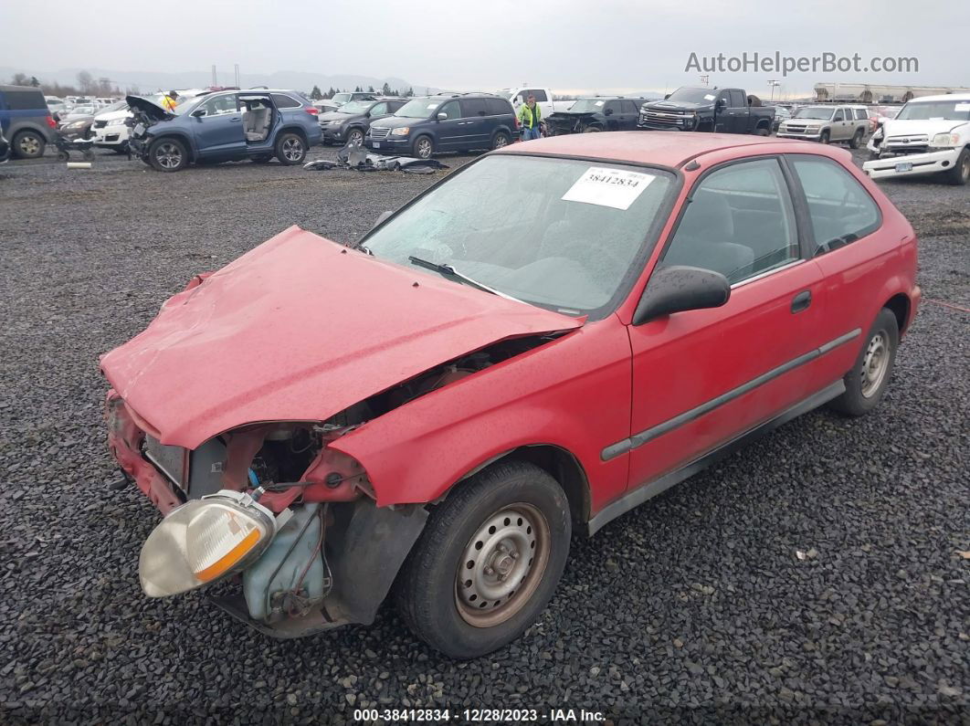 1996 Honda Civic Dx Red vin: 2HGEJ6342TH114734