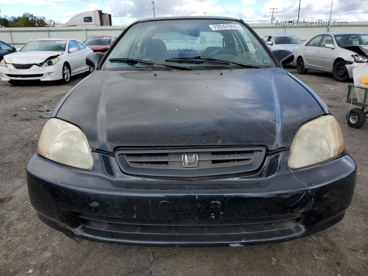 1998 Honda Civic Dx Black vin: 2HGEJ6344WH114643