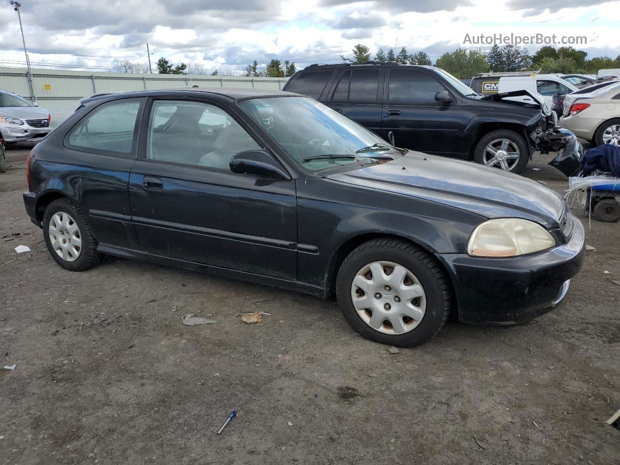 1998 Honda Civic Dx Black vin: 2HGEJ6344WH114643