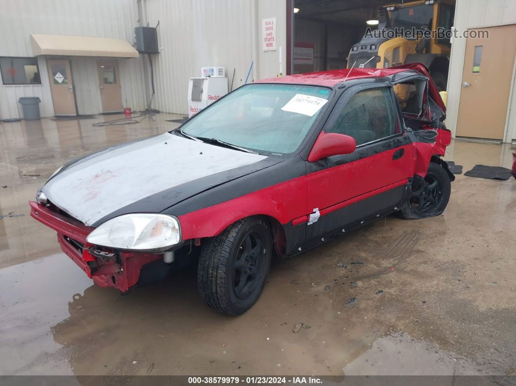 1998 Honda Civic Dx Red vin: 2HGEJ6348WH116704