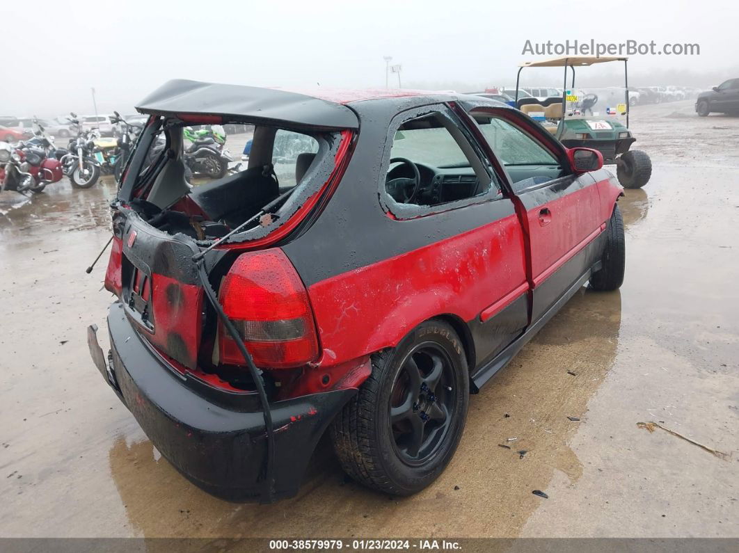 1998 Honda Civic Dx Red vin: 2HGEJ6348WH116704