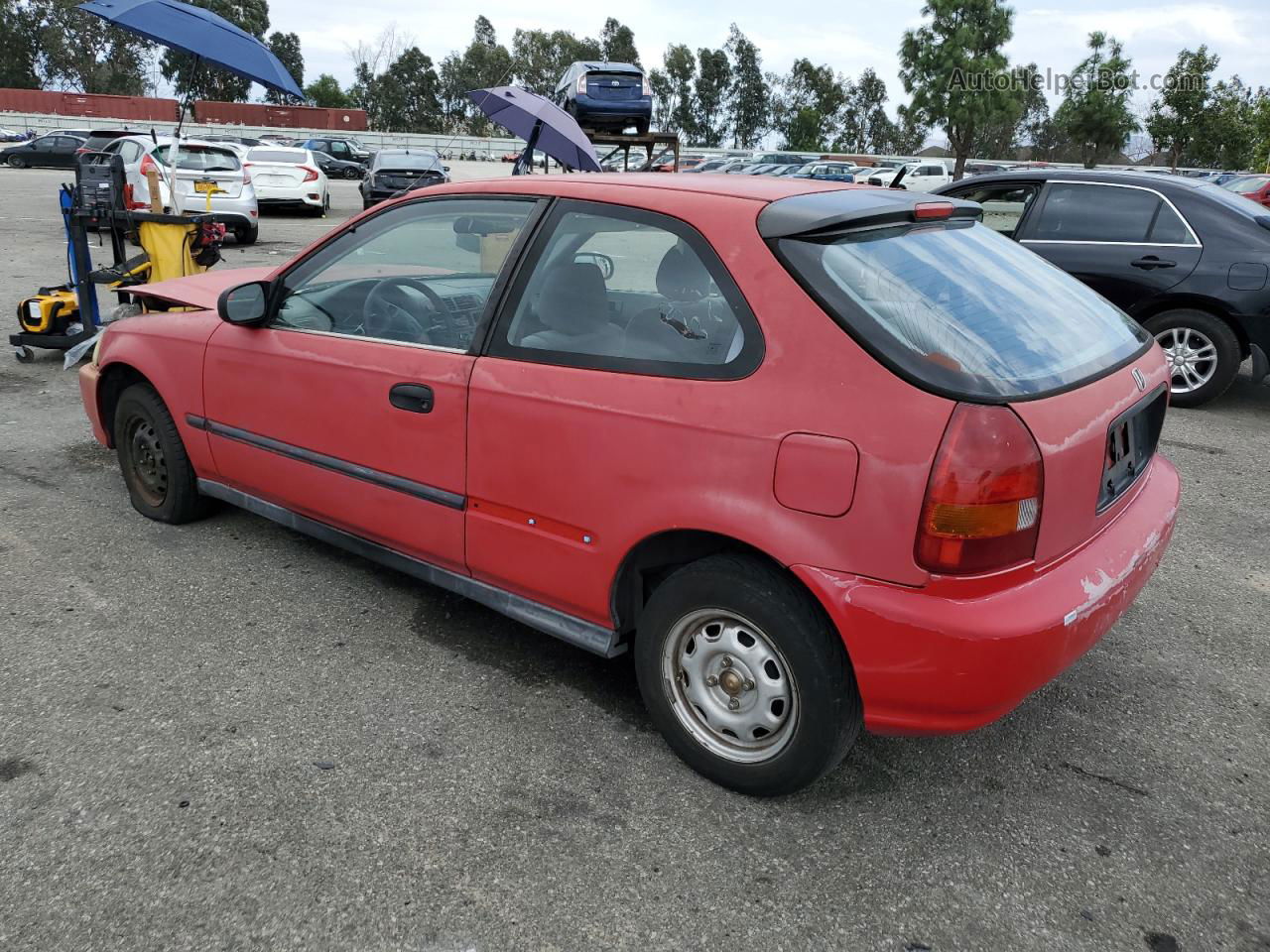 1996 Honda Civic Cx Red vin: 2HGEJ6421TH120375